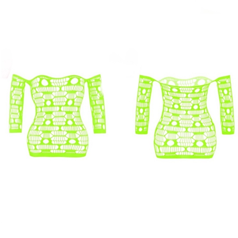 ⚡️SALE⚡️BNWT Lime Green Fishnet Lingerie Dress Outfit